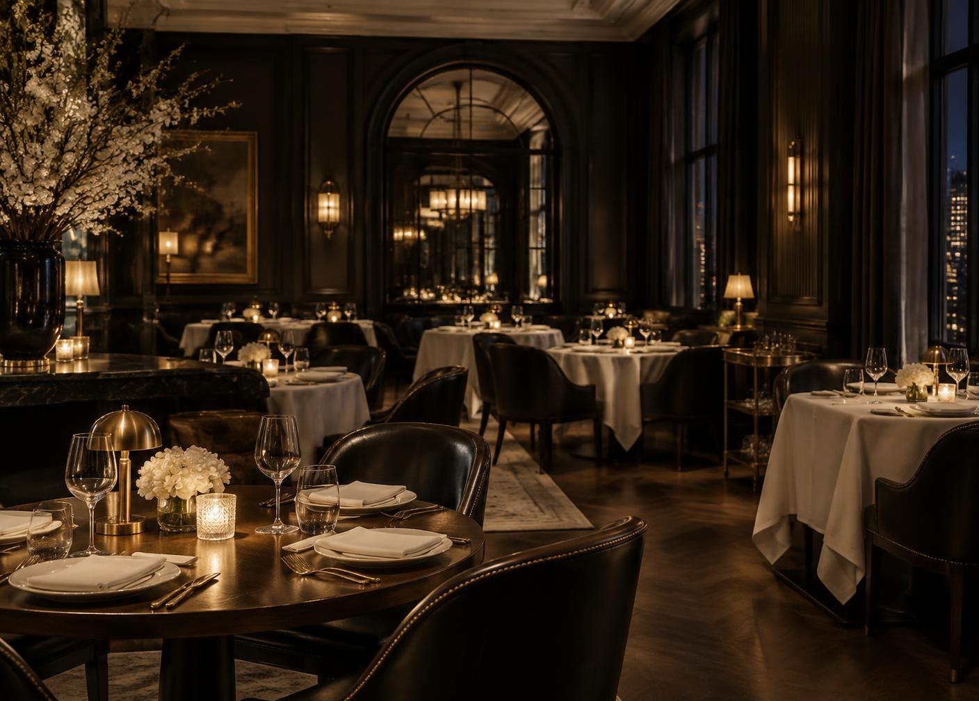 The Noble Spoon candlelit dining room
